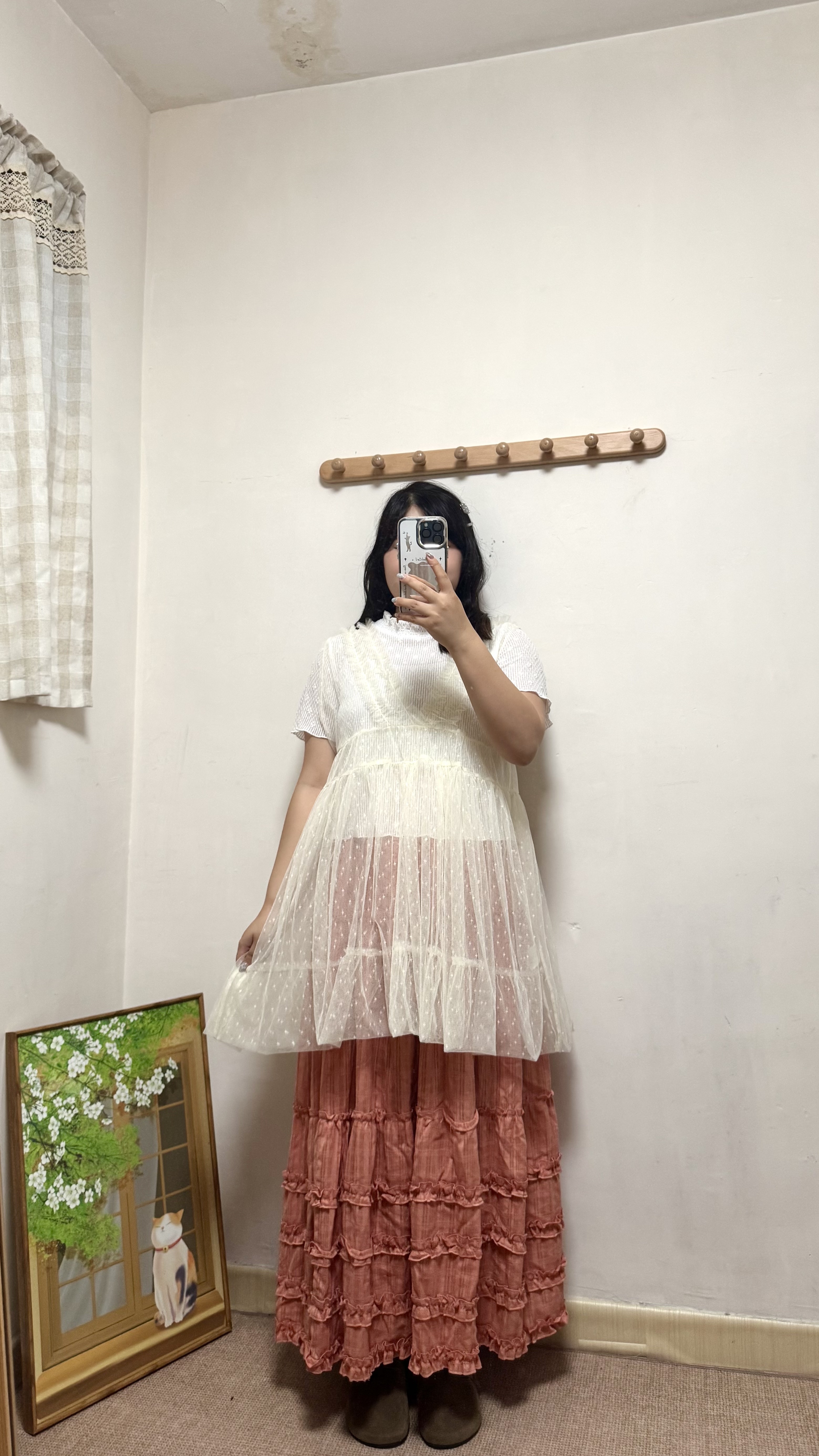 芒星花邊背心外搭