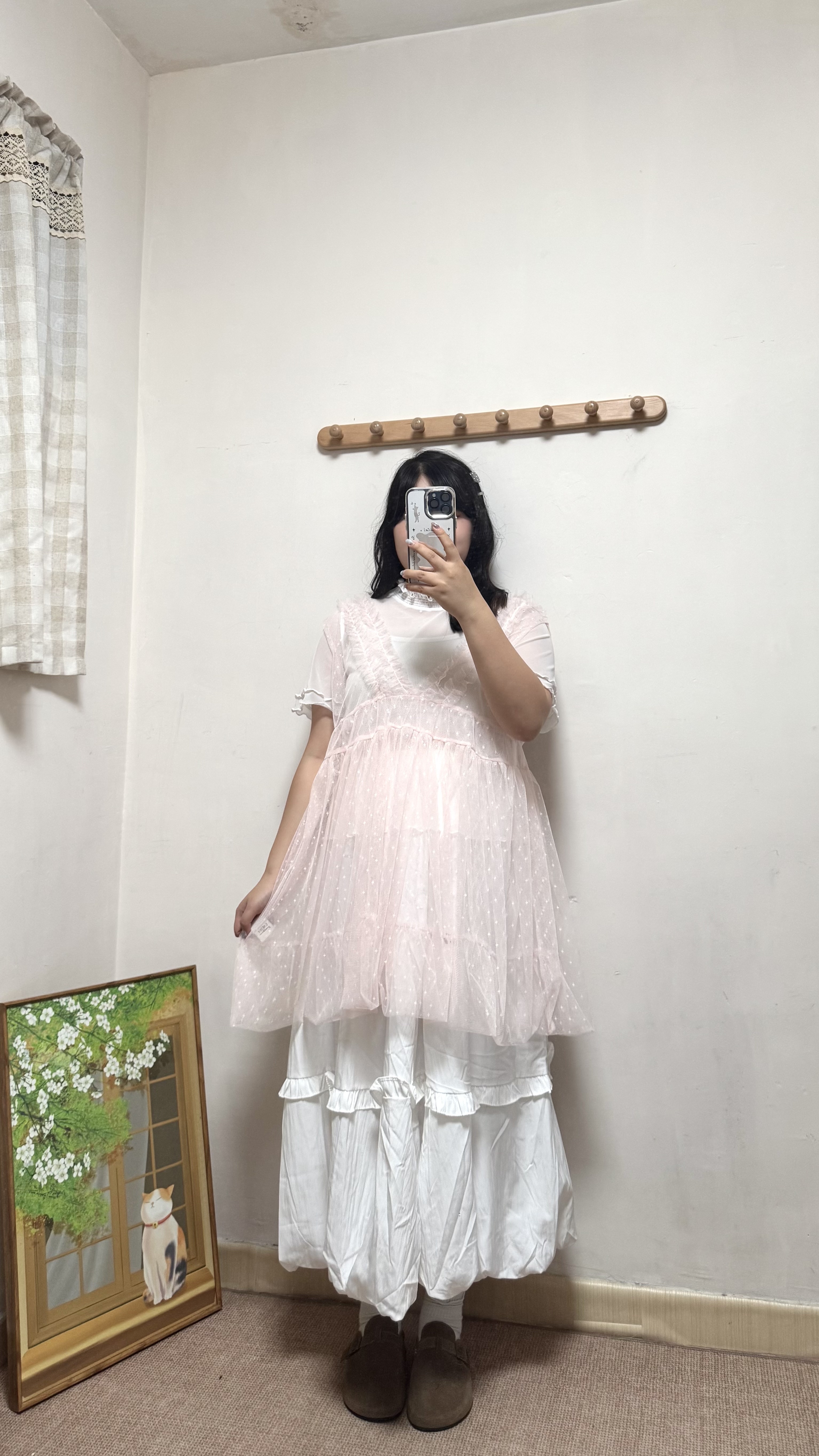 芒星花邊背心外搭