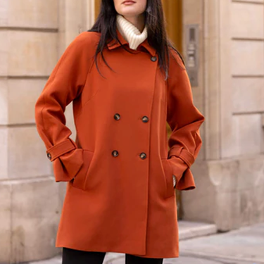1GL0426-106 [GAALA] Francine Short Trench Coat Rust (EU)