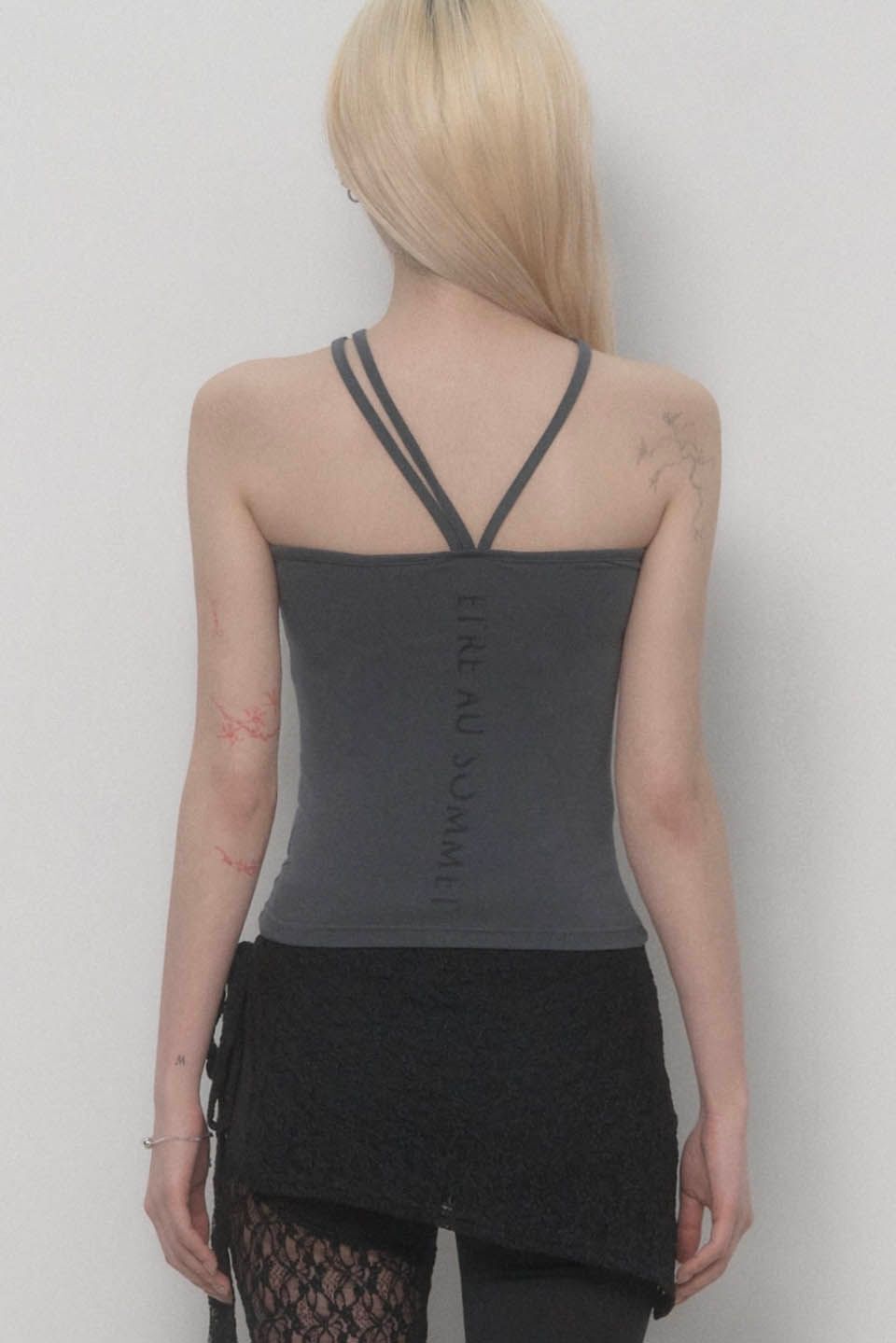 ETRE AU SOMMET 掛脖三用背心 木炭灰 ET25SSTSL04CH