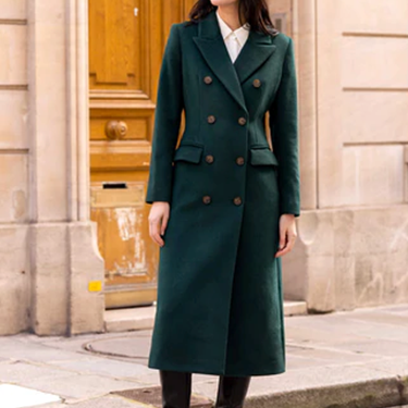 1GL0426-107 [GAALA] Frederick Wool Coat Emerald (EU)