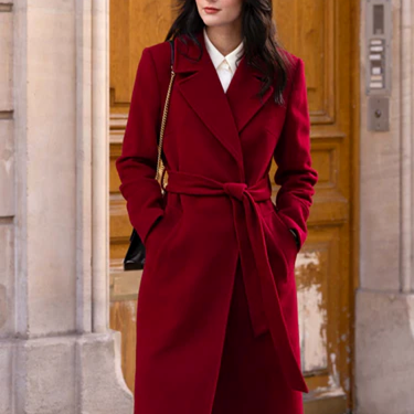 1GL0426-118 [GAALA] Giselle Wrap Coat Bordeaux (EU)