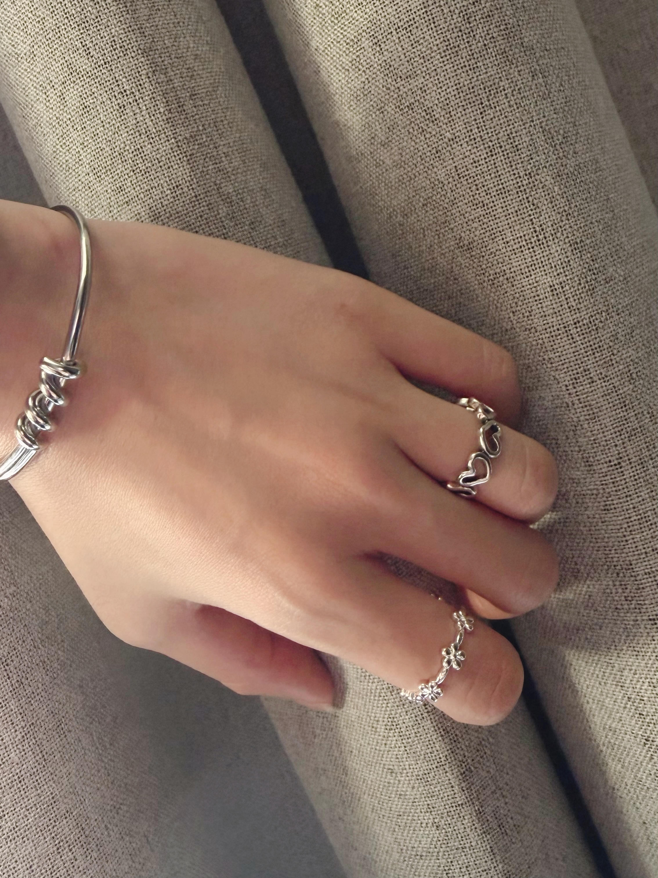 S925 wire heart ring