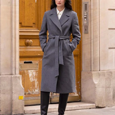 1GL0426-119 [GAALA] Giselle Wrap Coat Grey (EU)