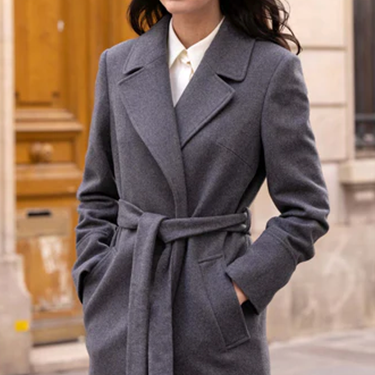 1GL0426-119 [GAALA] Giselle Wrap Coat Grey (EU)