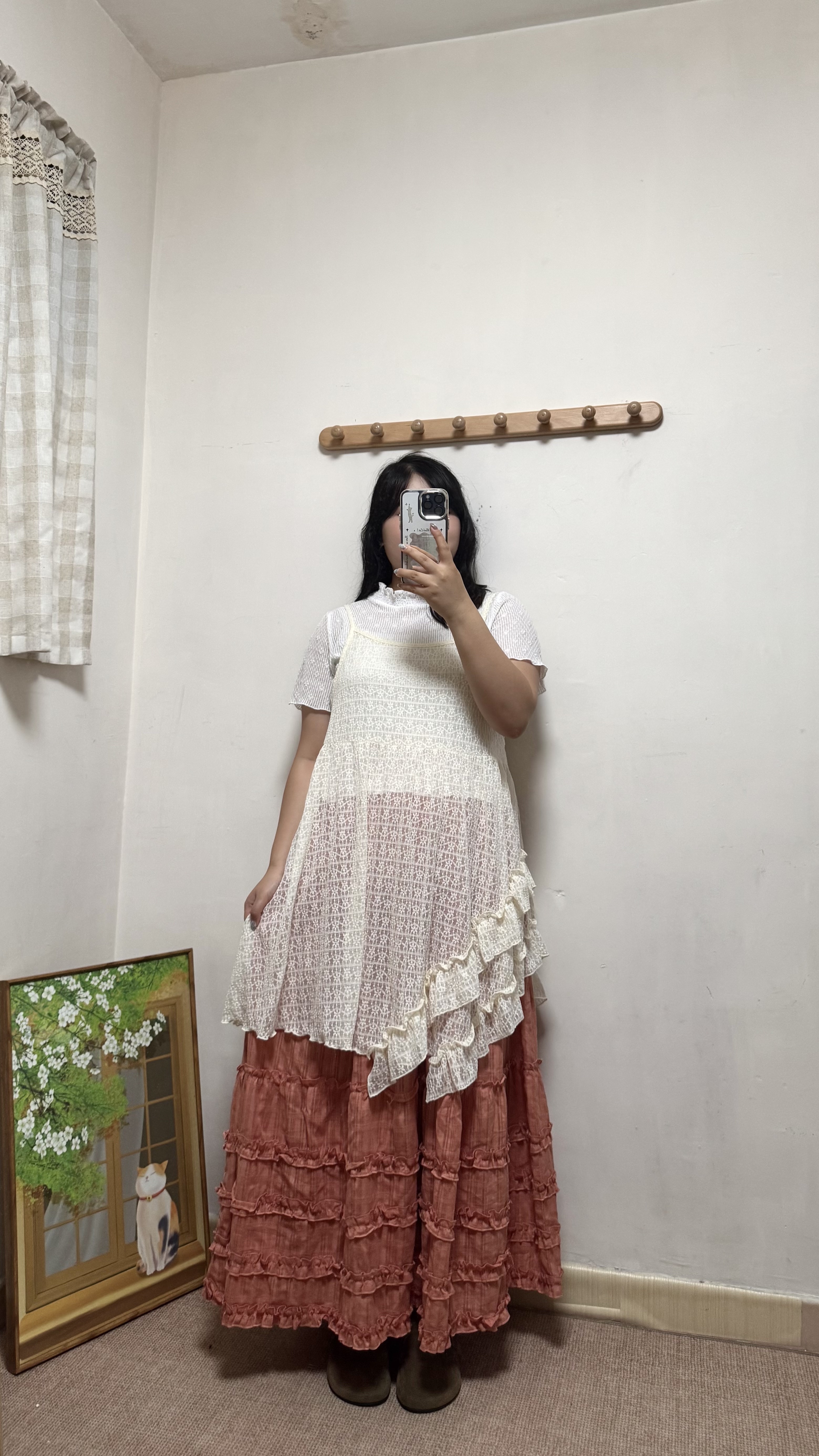 不規則雪花紋吊帶外搭