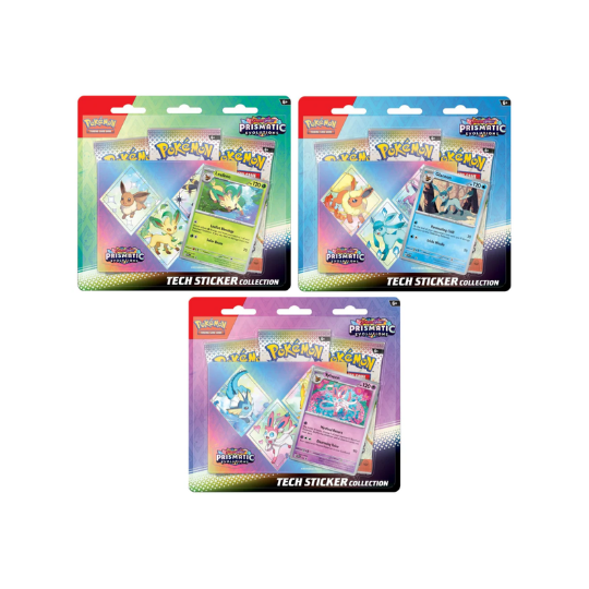 Pokemon TCG Prismatic Evolutions Tech Sticker Blister Collection Set