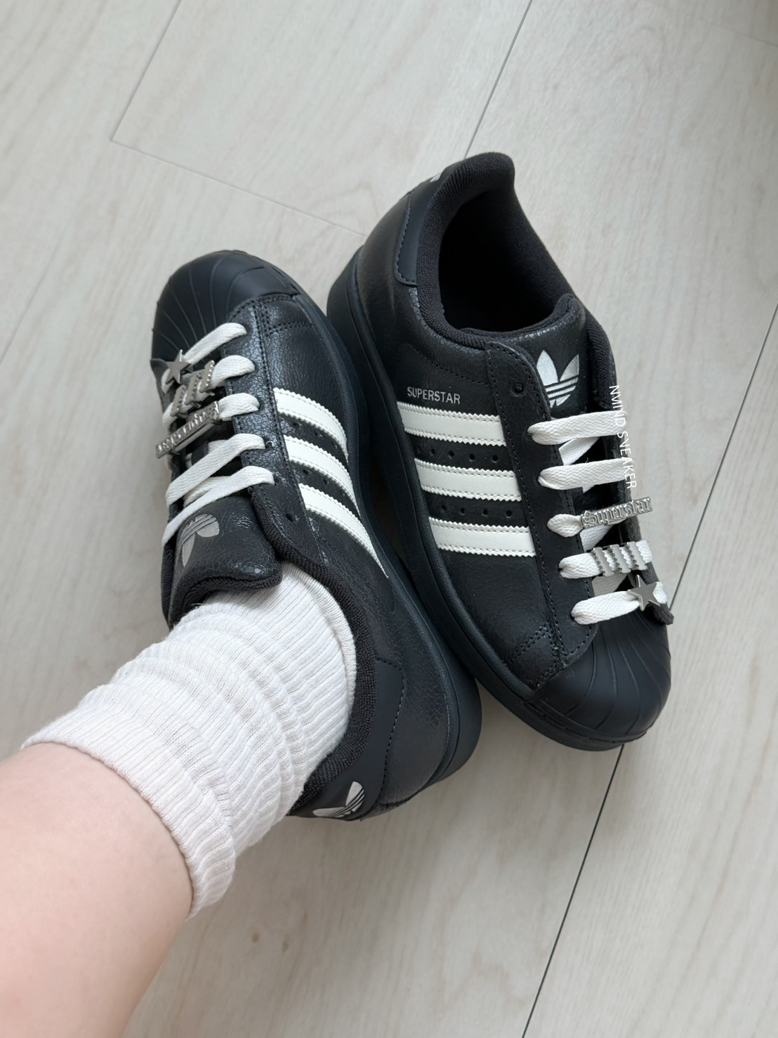 <快速出貨> ADIDAS SUPERSTAR II 貝殼頭 星星曜石黑