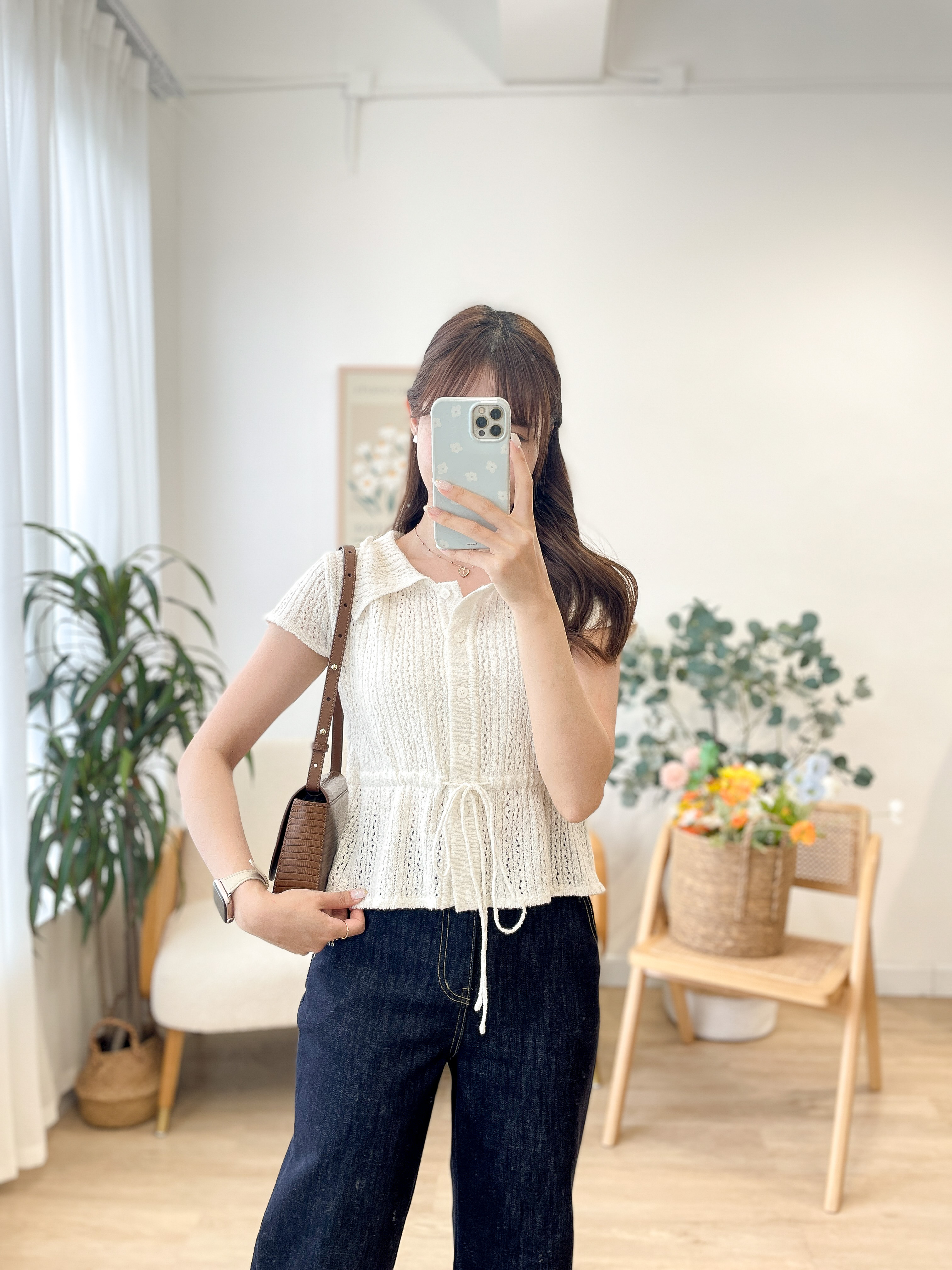 T1519 Odette Knitted Polo Top
