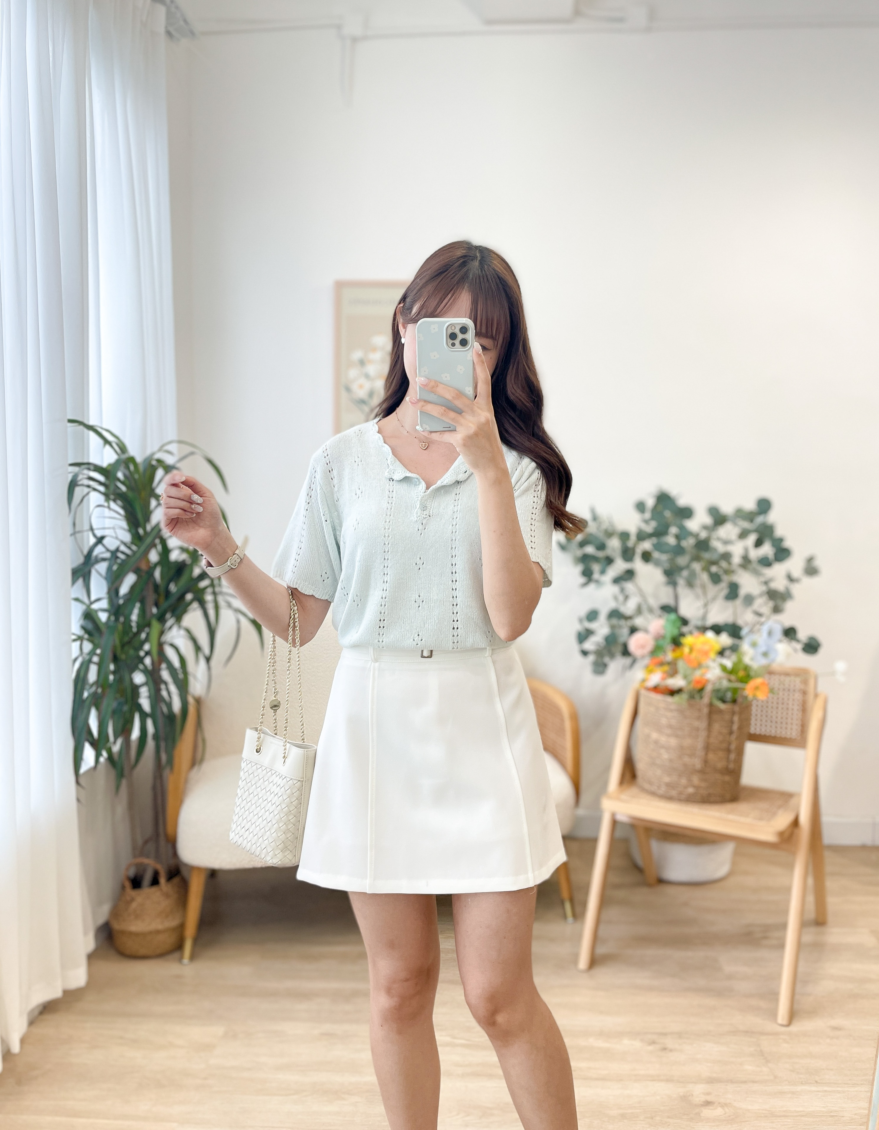 T1521 Mabel Pointelle Knit Top