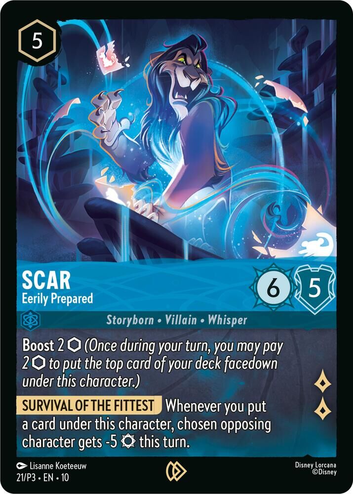 Disney Lorcana Promo - 21/P3 Scar - Eerily Prepareds Promo