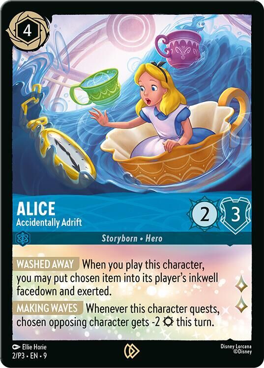 Disney Lorcana Promo - 2/P3 Alice - Accidentally Adrift Promo