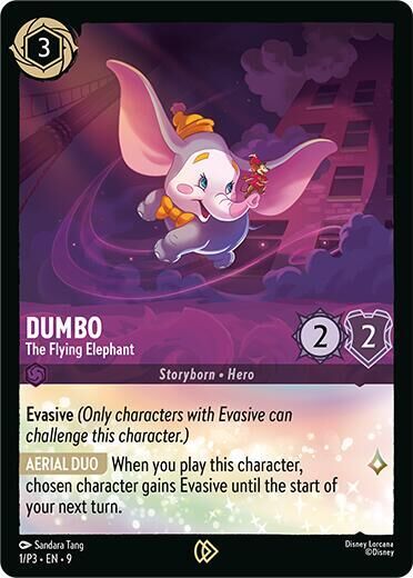 Disney Lorcana Promo - 1/P3 Dumbo - The Flying Elephant Promo