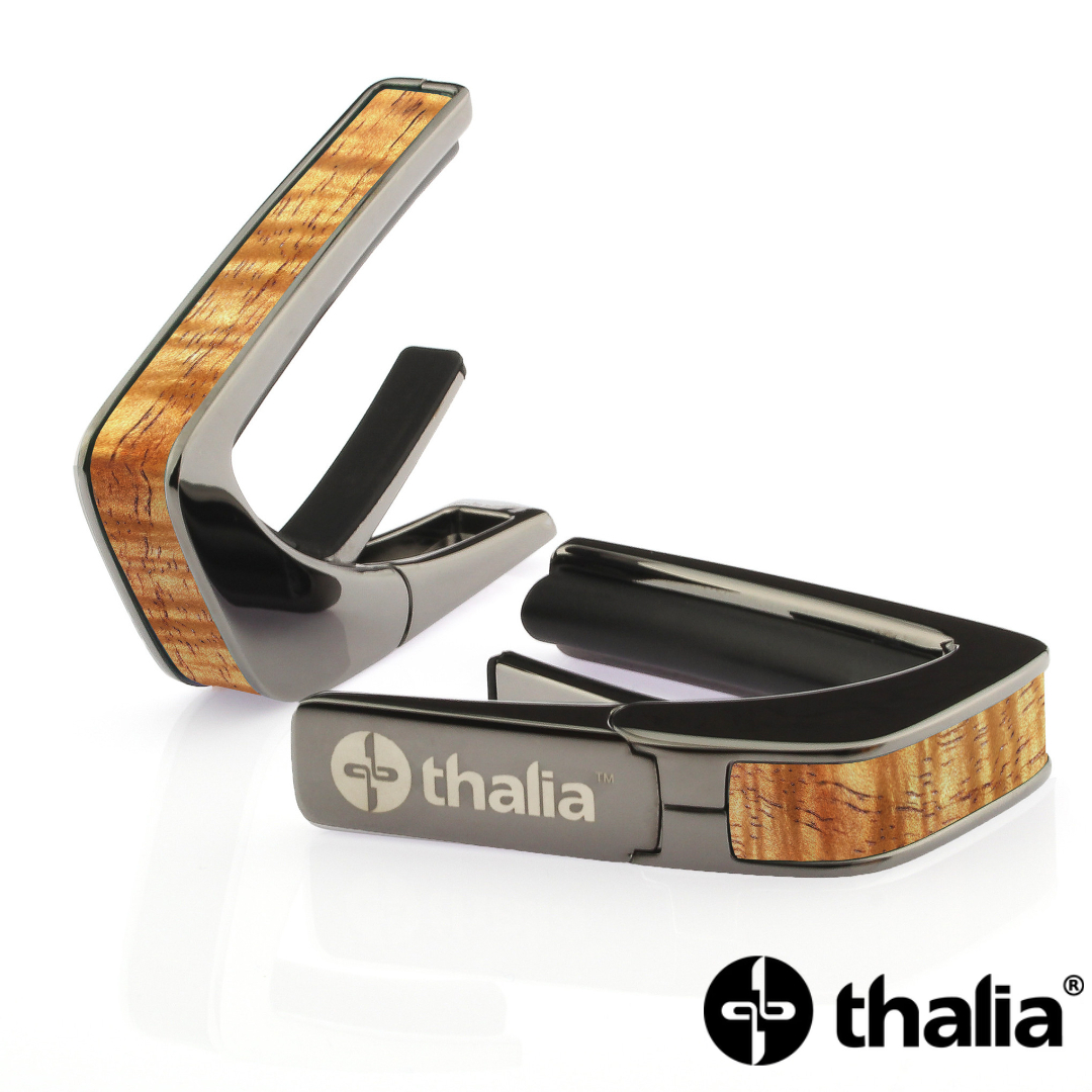 Thalia Capo AAA Hawaiian Koa Inlay 黑鉻 Capo 移調夾