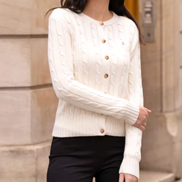 1GL0426-298 [GAALA] Vincent Cotton Cardigan Cream (EU)