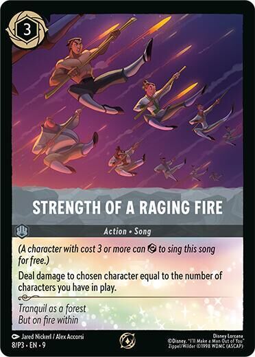 Disney Lorcana Promo - 8/P3 Strength of a Raging Fire Promo