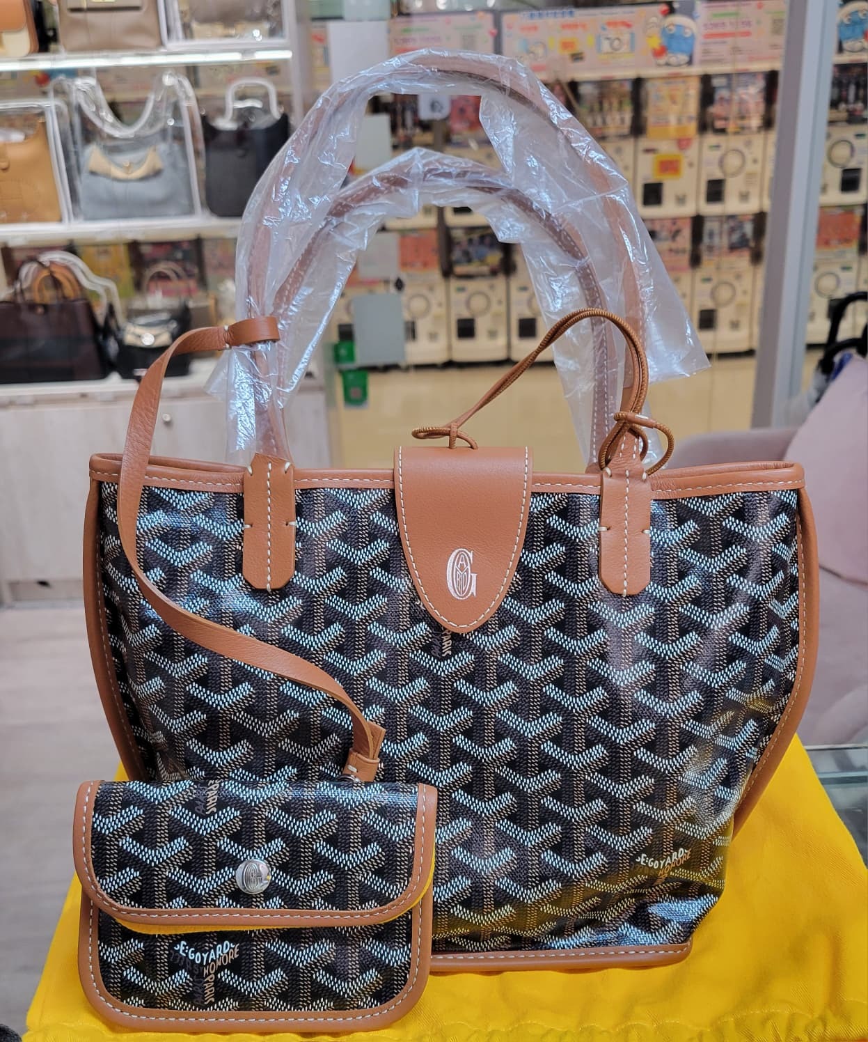 GOYARD MINI ANJOU BROWN NEW MAGNET STICKERS 棕色 磁石