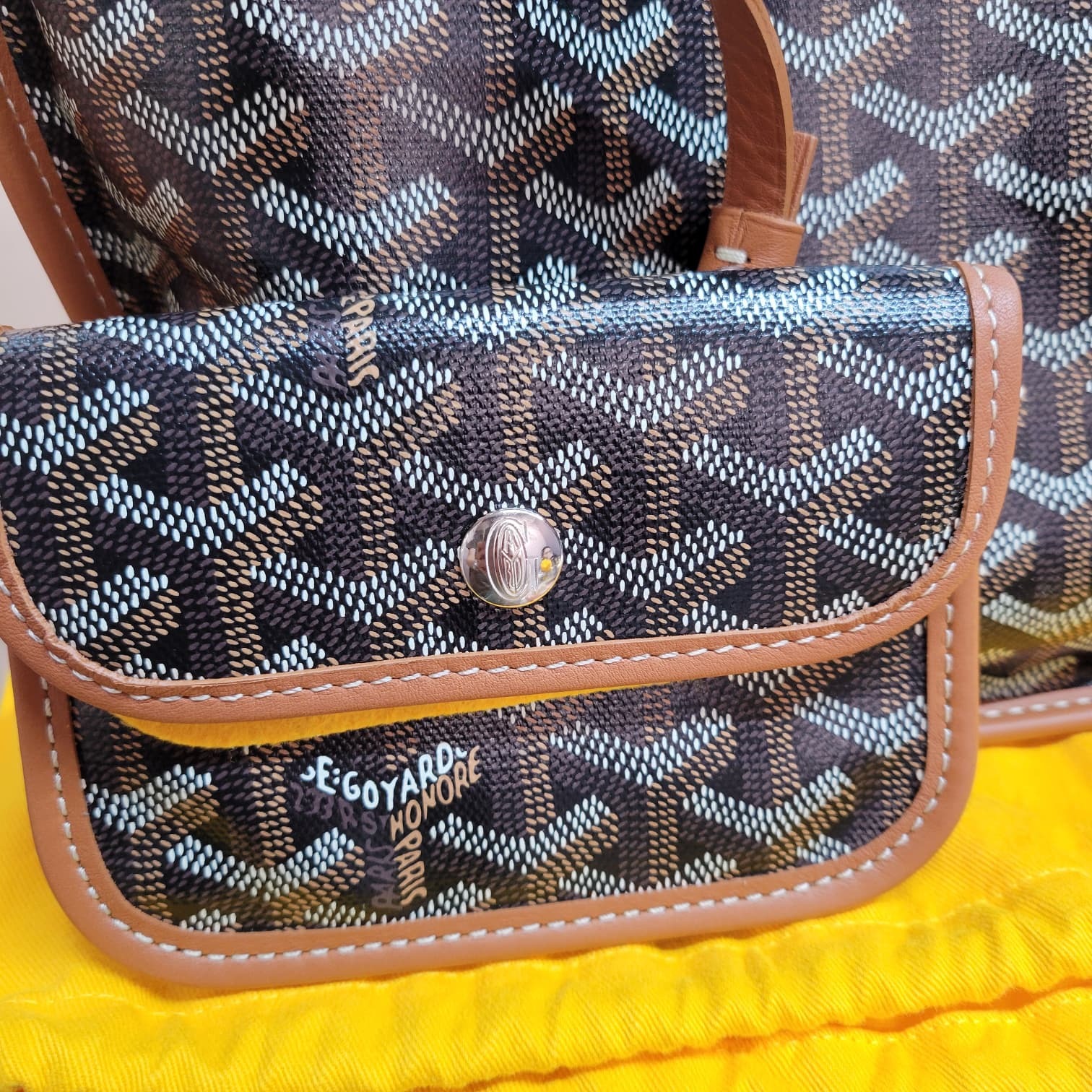GOYARD MINI ANJOU BROWN NEW MAGNET STICKERS 棕色 磁石