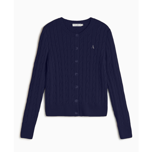 1GL0426-300 [GAALA] Vincent Cotton Cardigan Navy (EU)