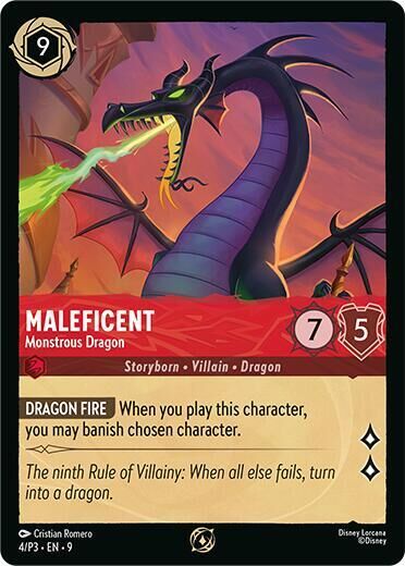 Disney Lorcana Promo - 4/P3 Maleficent - Monstrous Dragon Promo