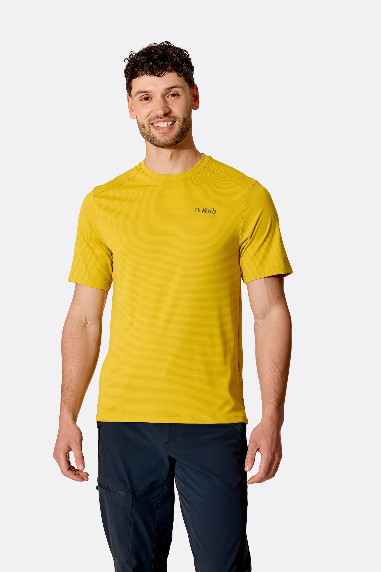 Rab Force Esker Tee 防曬抗臭排汗短袖 男款 QCC-62-DPL 深花粉黃 [HappyOutdoor]