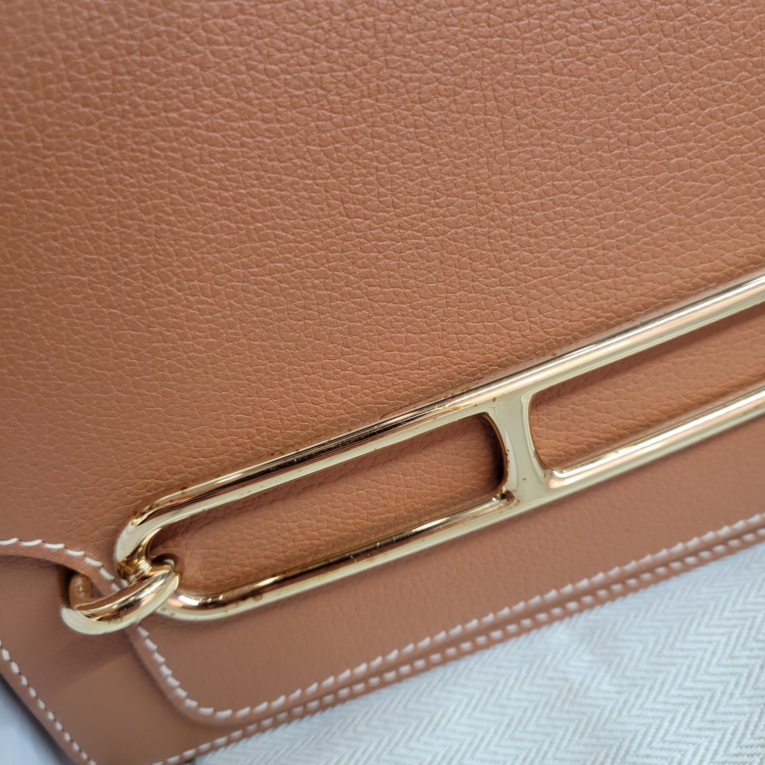 95% NEW HERMES MINI ROULIS GOLD CC EVERCOLOR 金棕金扣