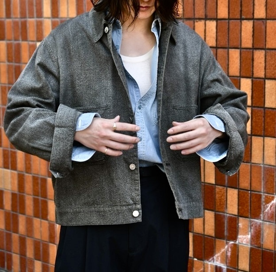 A.PRESSE 2026 VINTAGE CHAMBRAY WORK JACKET (26SAP-01-47) - PRE ORDER ITEM (預訂中)