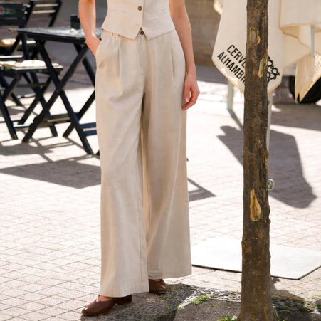 1GL0426-004 [GAALA] Adele Two Piece (Pants) Cream Grey (EU)