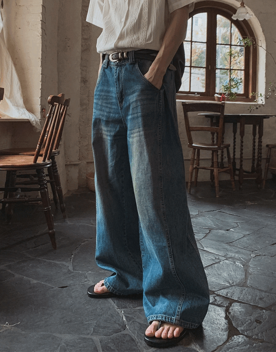 雙層結構牛仔褲