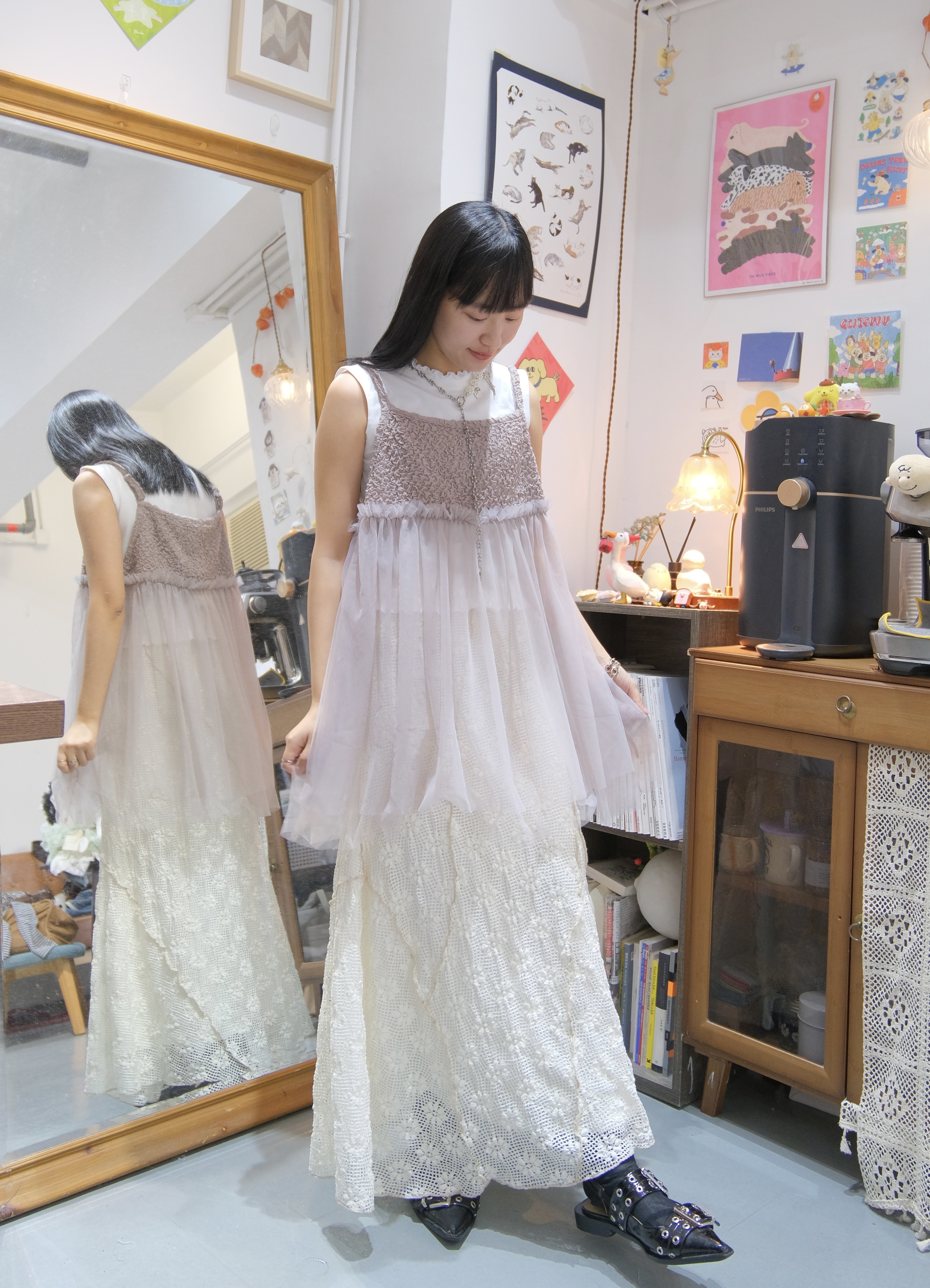 粒粒拼紗LAYER( Brown/ Pink)