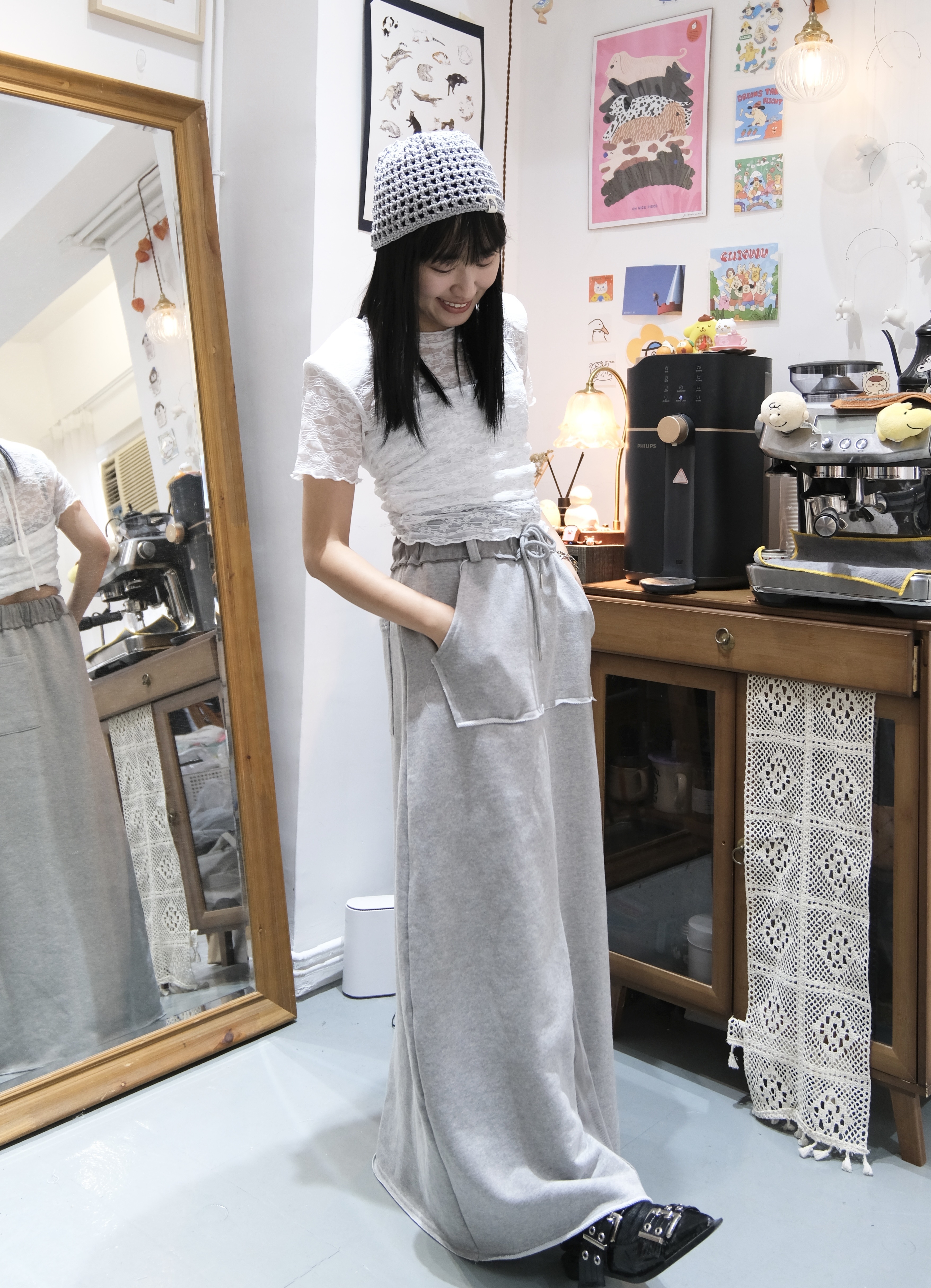 Lace掛頸set top