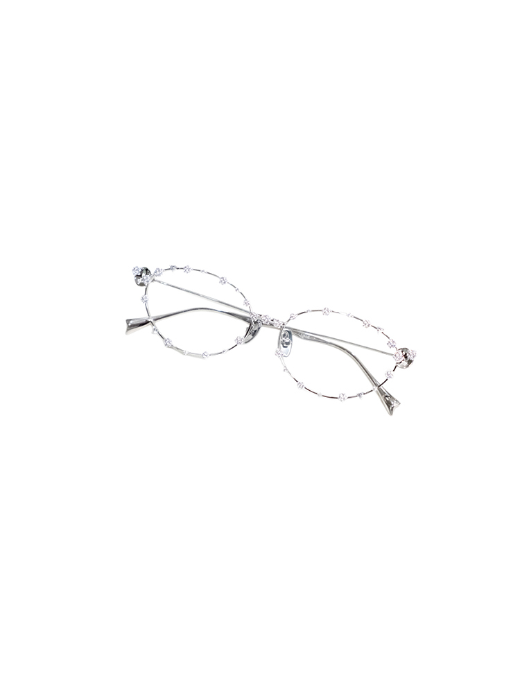 Flower Gemstone Decoration Glasses