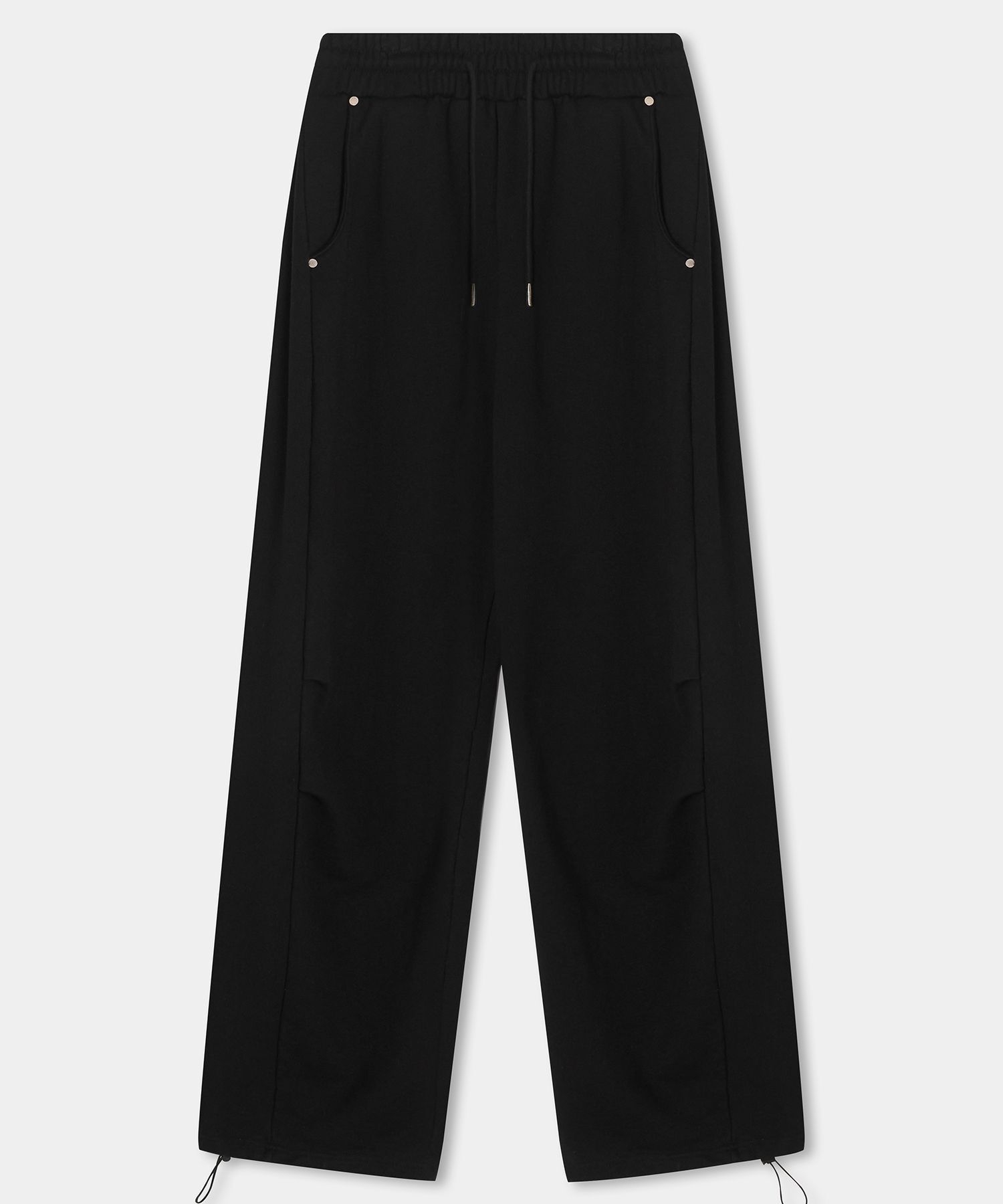 ETRE AU SOMMET 重磅水洗打褶寬褲 ET24FWPJP01BK