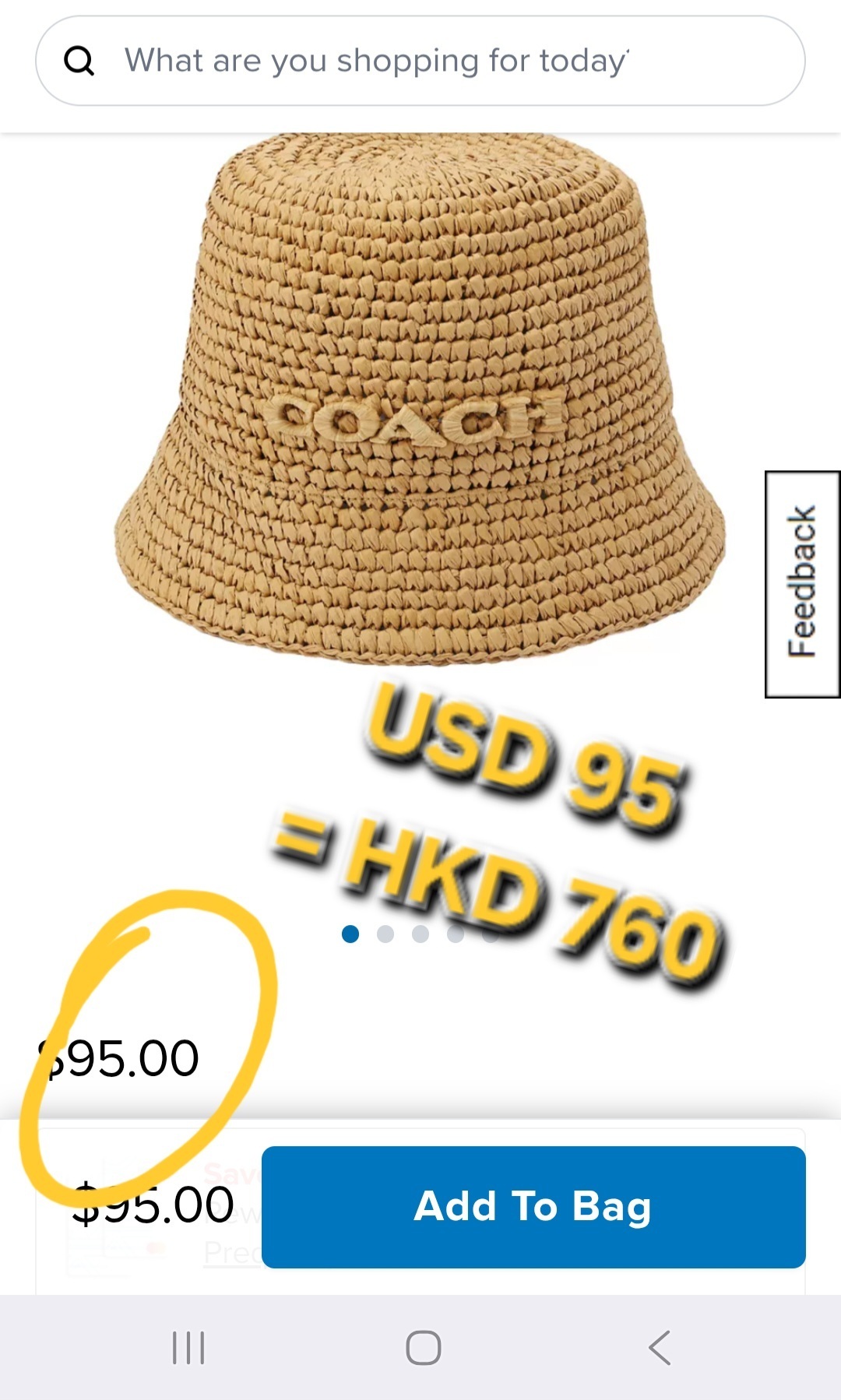 Coach 草帽