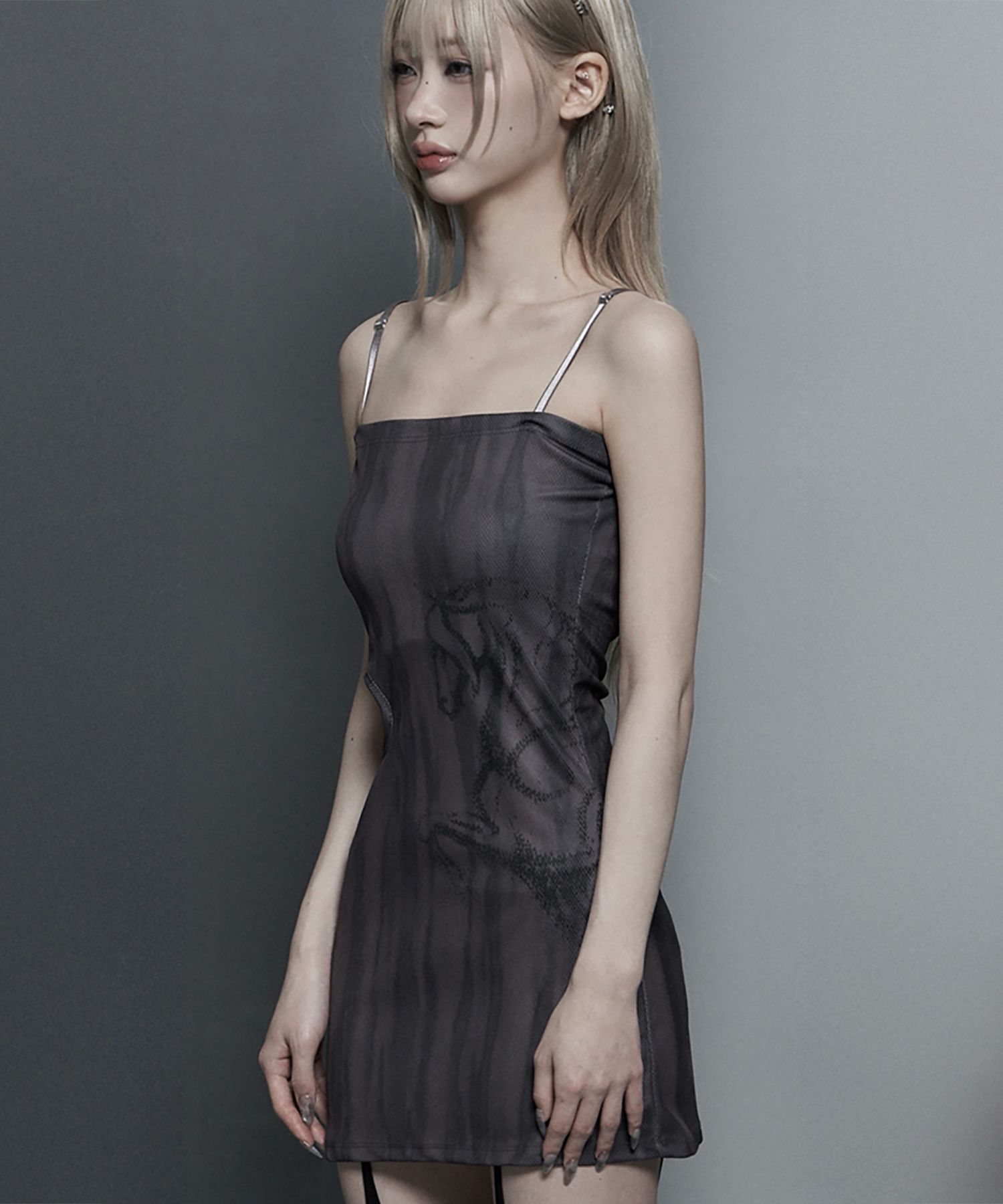 ETRE AU SOMMET 側鏤空迷你洋裝 ET26SSPNO02BR