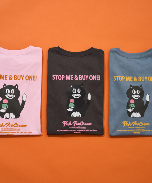 FREAK'S STORE / YEH! Cat Print Short-Sleeve T-Shirt