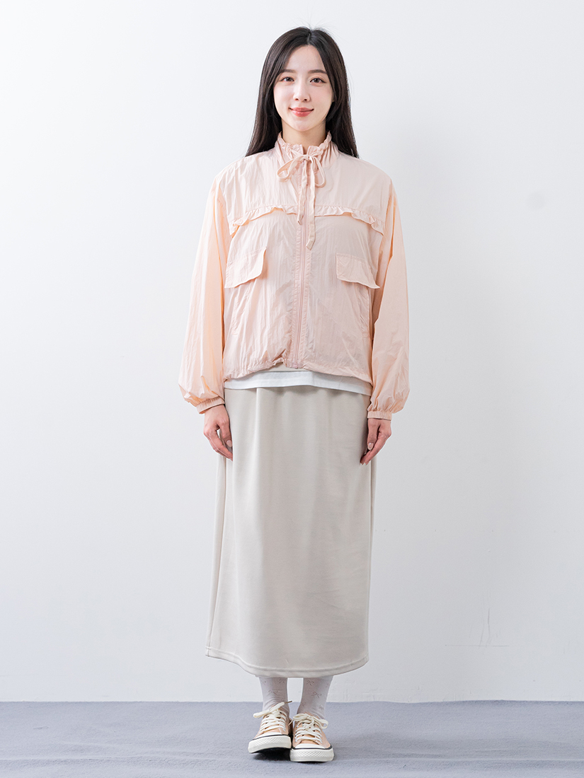 日系甜美荷葉邊防曬輕薄外套
