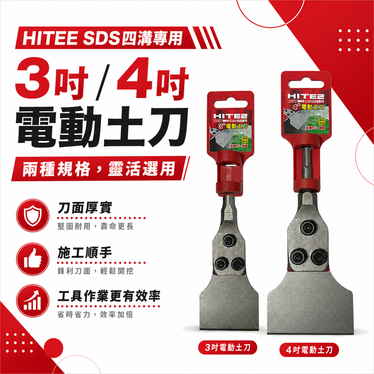 HITE2｜四溝免出力電動凸刀 四溝鏟刀 四溝鑿 四溝柄凸刀 免出力電鑽｜DM-14X3S｜DM-14X4S