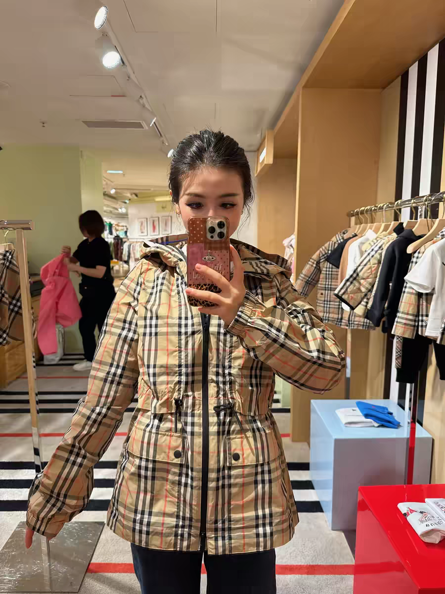 BBR kids 經典格仔 薄款 風褸