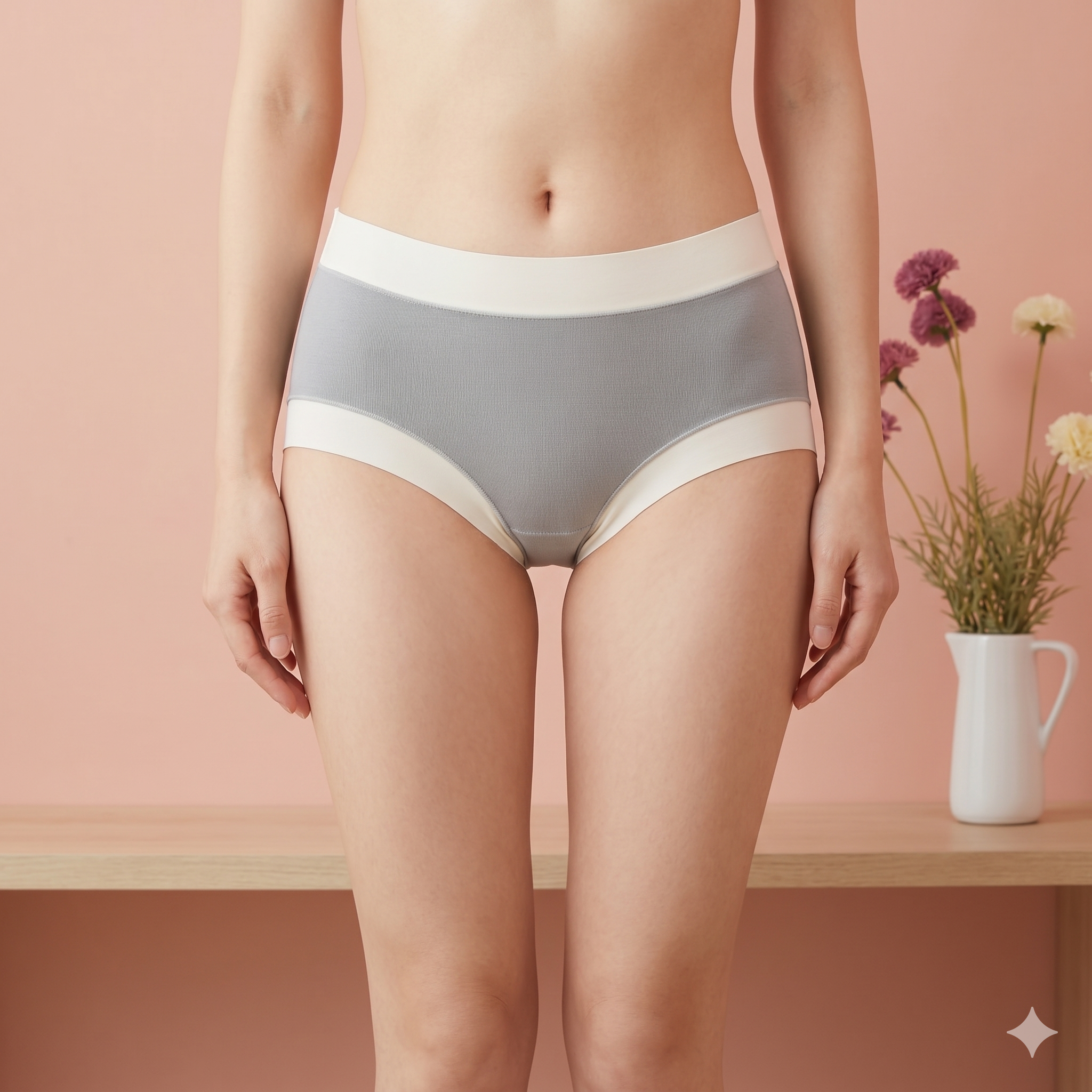 【素面清新】艾草抑菌素面內褲