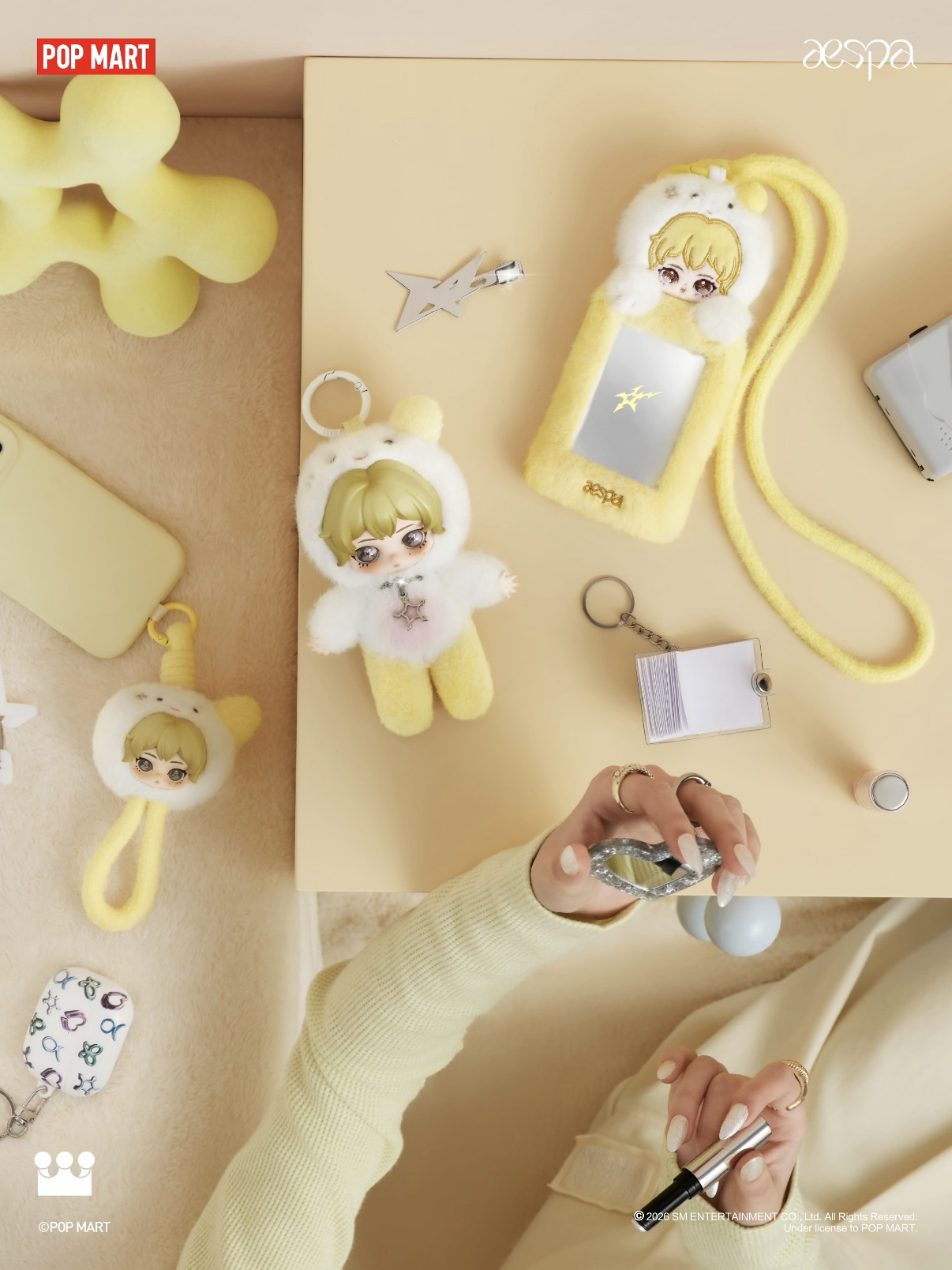aespa x popmart 新品未開封2個セット Chaveiro Pelúcia AESPA & PopMart Blind Box - Coleção Exclusiva