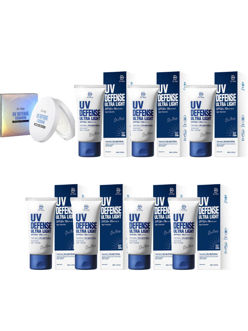 標單22-DR. MAY 美博士專業隔離清爽防曬乳SPF50+(40ml)*7 +DR. MAY 美博士專業防曬氣墊 (25g)*1