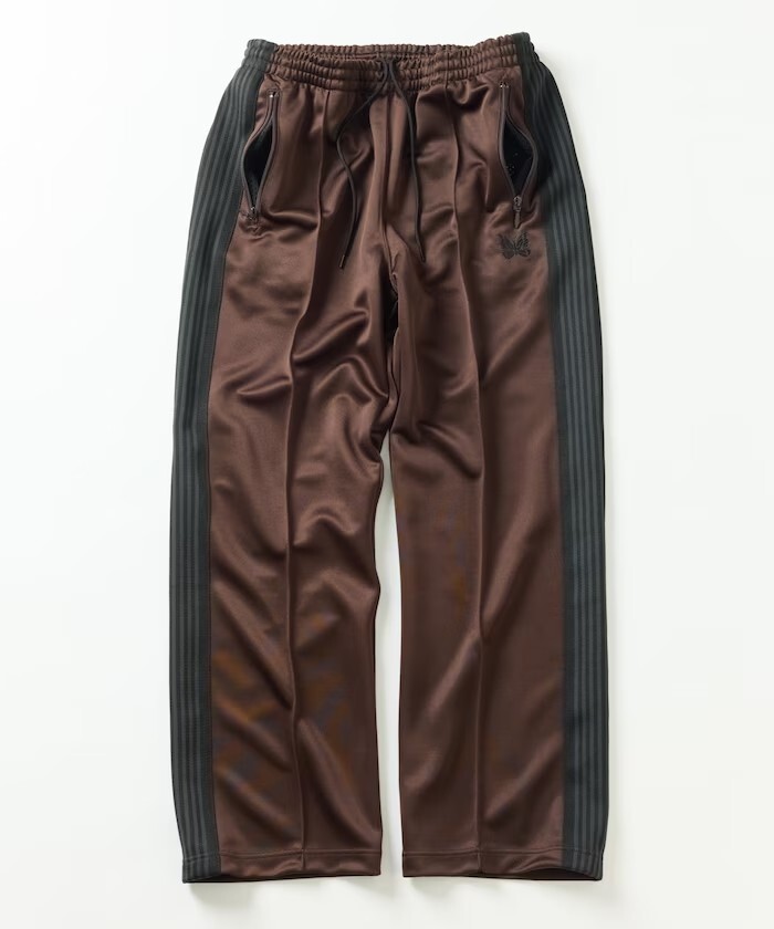 Needles 直筒 Track Pant PolySmooth Brown Charcoal 棕黑