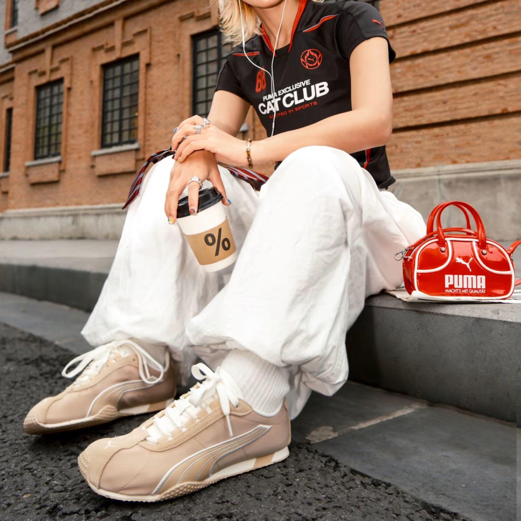 NICEDAY 代購 PUMA H-Street 沙色 張凌赫同款 薄底 情侶鞋 德訓 百搭 時尚 408612-01