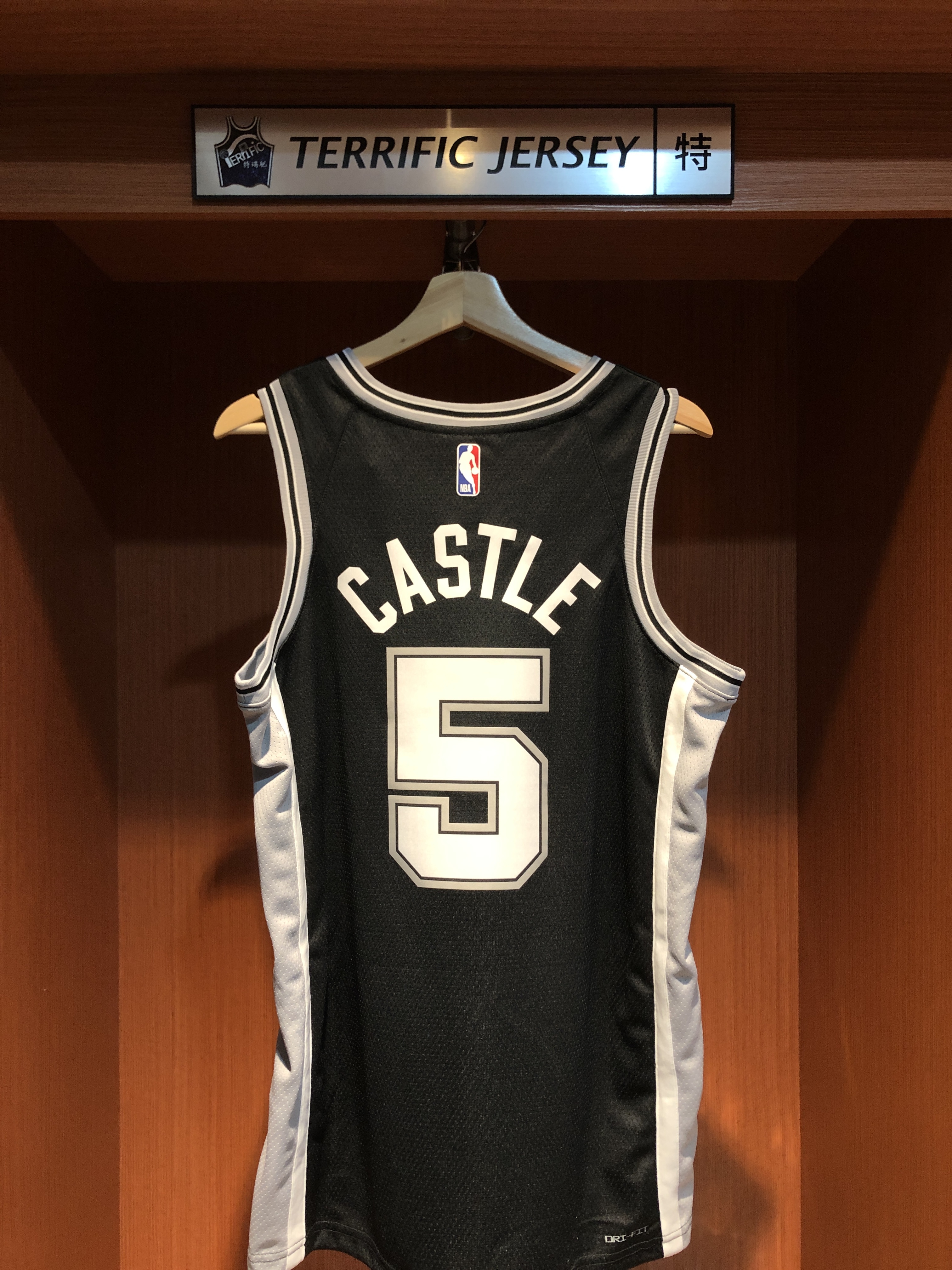 NBA球衣 Stephon Castle 聖安東尼奧馬刺黑 Icon Nike Swingman 球迷版 熱轉印 全新