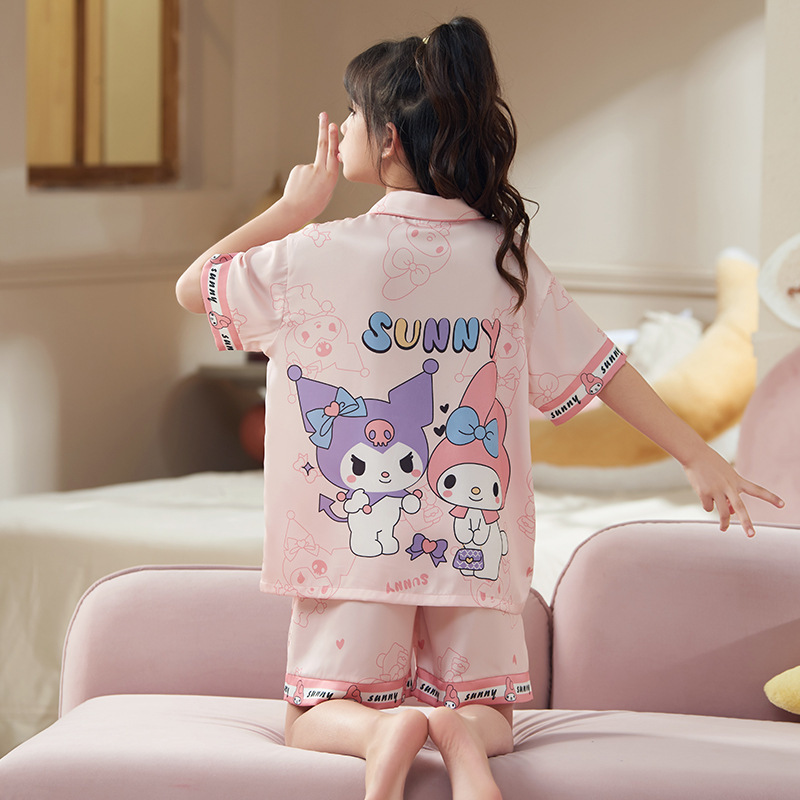 【酷洛米】兒童粉萌雙星涼感睡衣套裝(親子款)