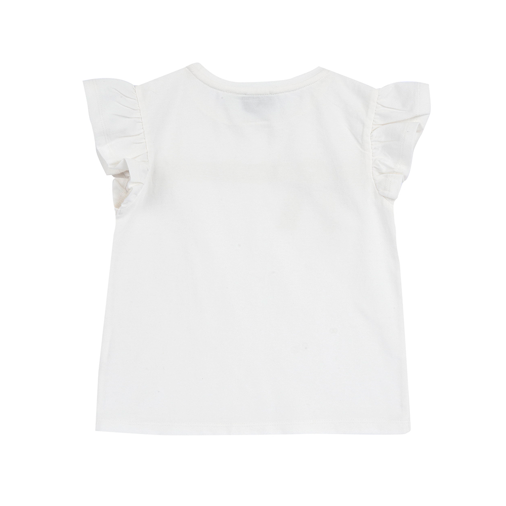 蝴蝶結派對-立體蝴蝶結荷葉短袖上衣