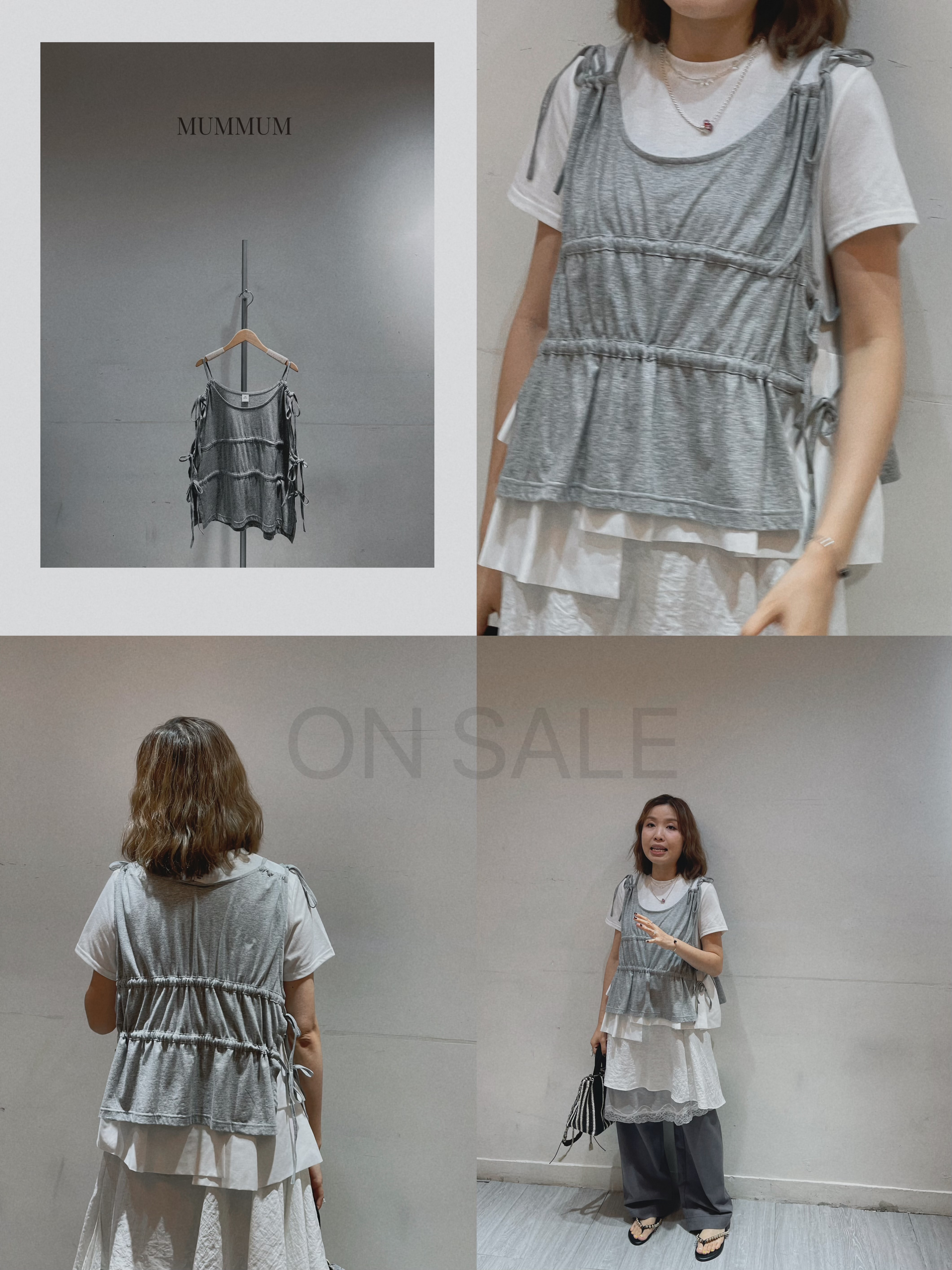 0213265a/夏日炎炎綁繩設計背心 44/44/24