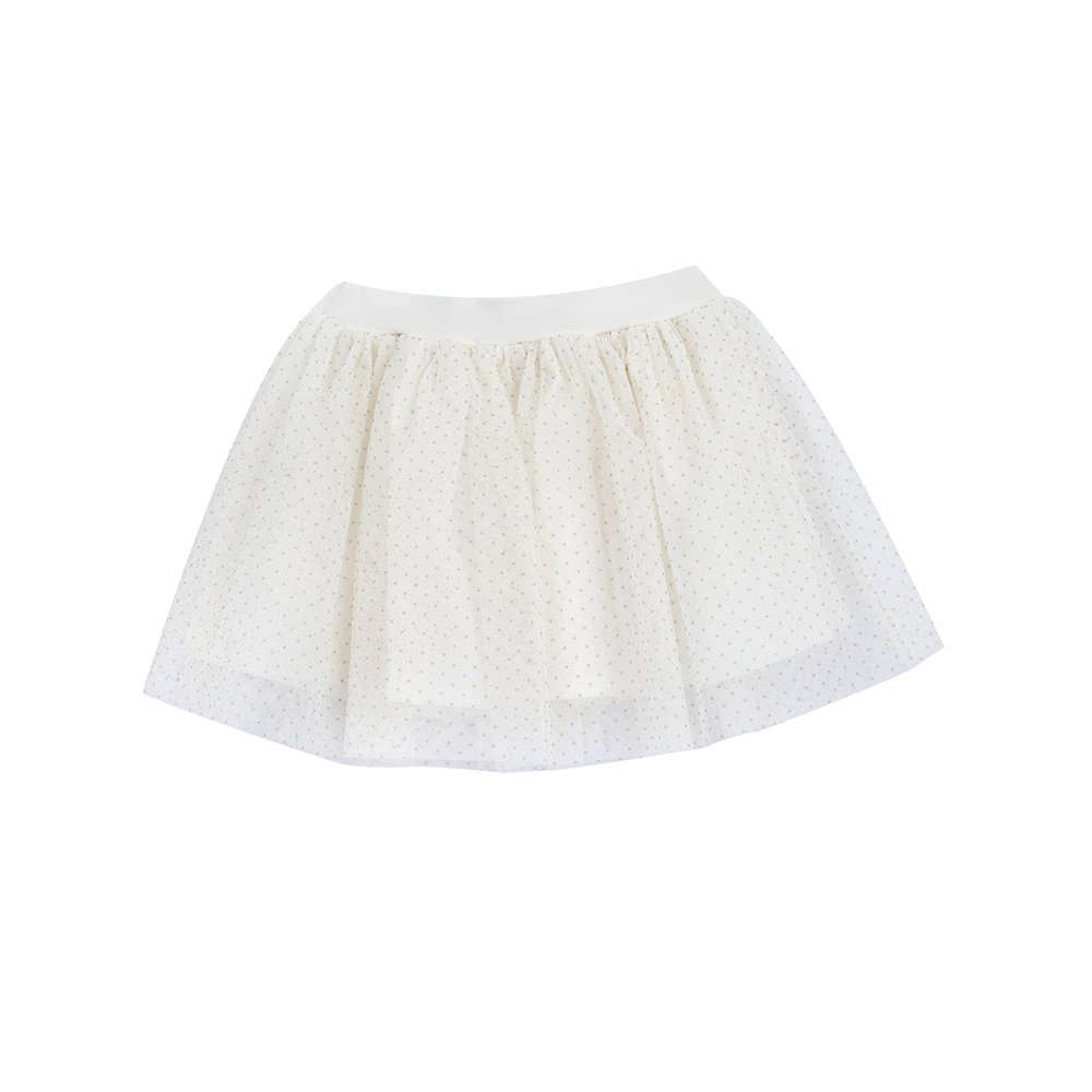 蝴蝶結派對-點點透明網紗短裙