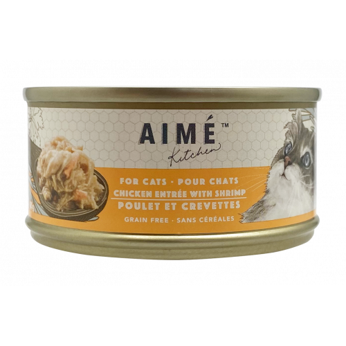 Aime Kitchen - 啖啖肉無穀補水系列 - 雞肉配蝦仁 (鮮黃) 85g